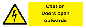 Caution Doors open outwards